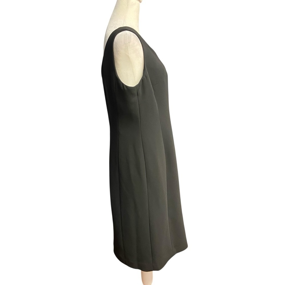 Jones New York Collection Platinum Sheath Dress Size 8P Black Classic Vintage - Picture 3 of 9